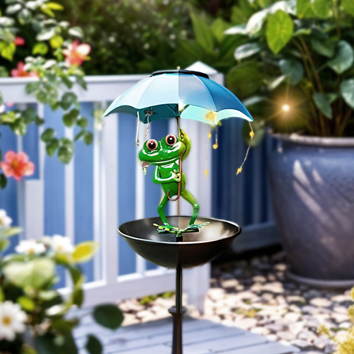 Outdoor Frog Image Light with Umbrella