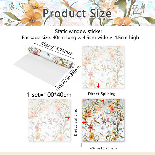 💥Spring Hot SaleFloral - Pattern Window Sticker