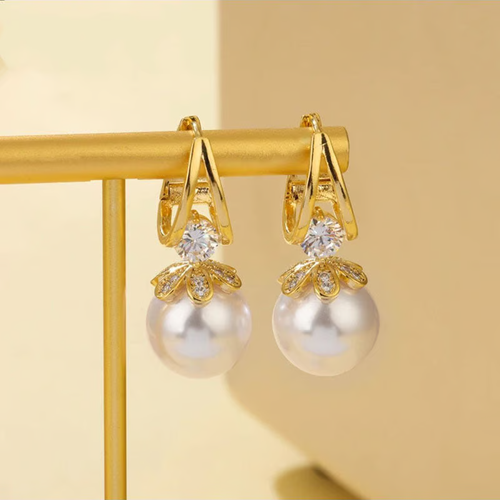 Sparkly Huggie Dangle Earrings
