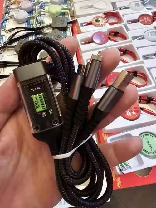 Transparent Luminous Super Fast Charging 3-in-1 Data Cable