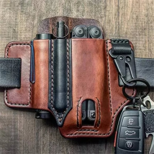 🎁Cowhide Leather Owl Buckle Tacticalr Multifunctional Belt Cove