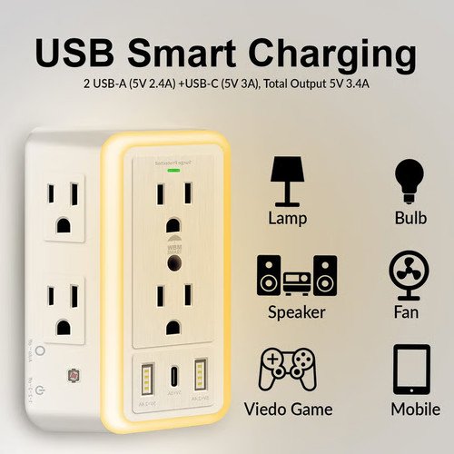 ✨🔥 Multi Plug Outlet Surge Protector