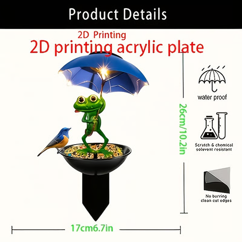 Outdoor Frog Image Light with Umbrella
