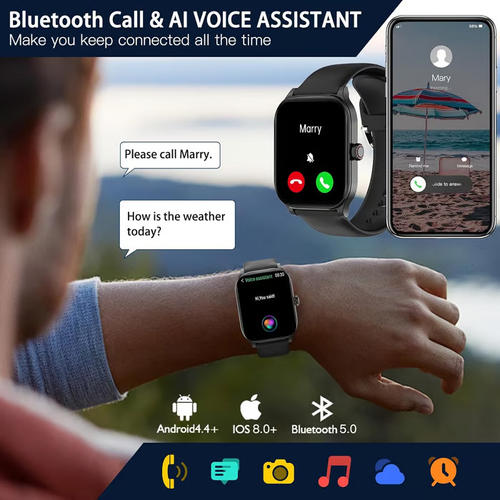 🔥All day Fitness Monitoring Bluetooth fashion smart watch⌚