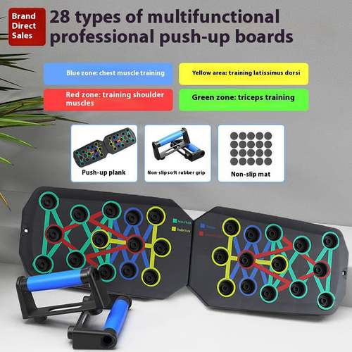 Multifunctional foldable push-up board