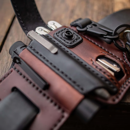 🎁Cowhide Leather Owl Buckle Tacticalr Multifunctional Belt Cove