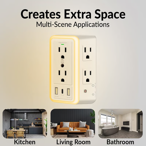 ✨🔥 Multi Plug Outlet Surge Protector