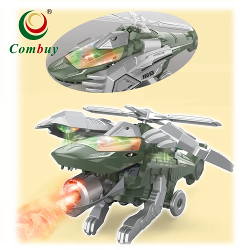 LED Transforming Dinosaur Helicopter Toy