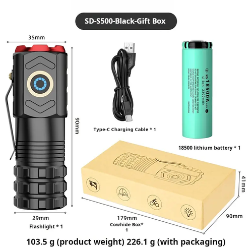 Three-eyed Monster Mini Flash Super Power Flashlight