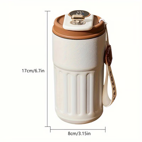 Led Temperature Display Coffee Mug Stainless Steel Thermos
