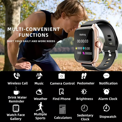 🔥All day Fitness Monitoring Bluetooth fashion smart watch⌚