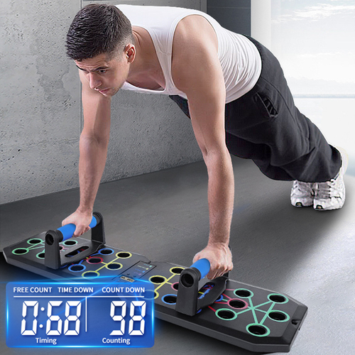 Multifunctional foldable push-up board