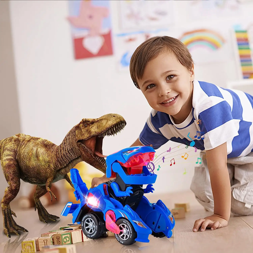 🎁LED DINOSAUR TRANSFORMATION CAR TOY