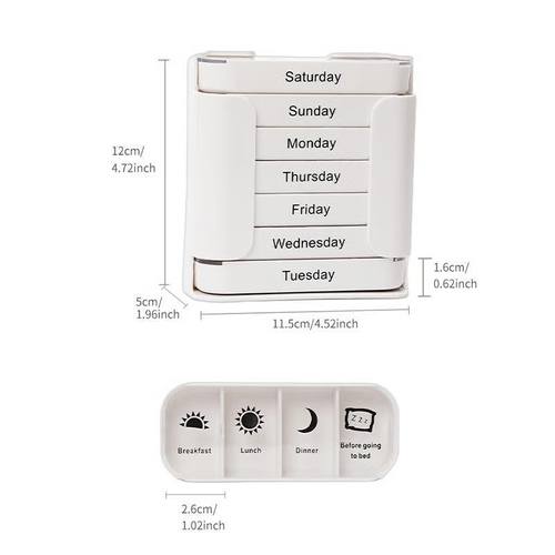 7 Days 28 Compartments Pill Organizer