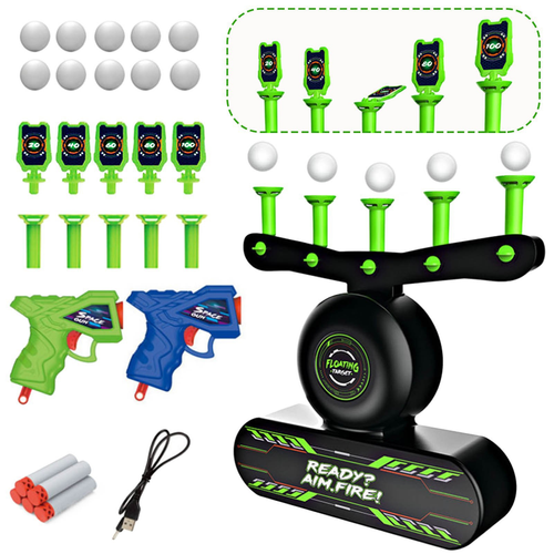 Glow-in-the-Dark Shooting Target Practice Kids Shooting Toy Gun Set
