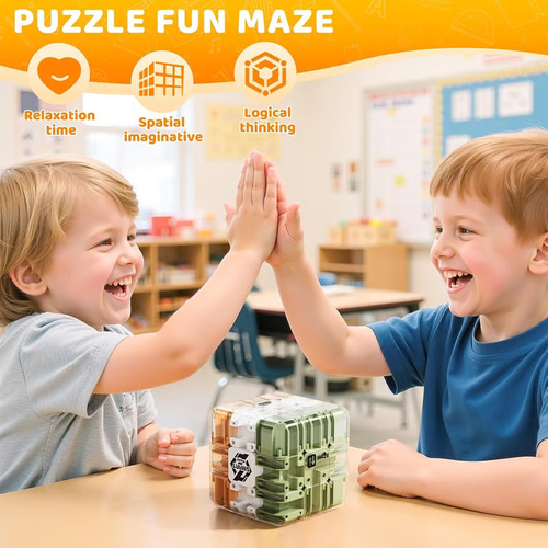 Large Maze 3D Puzzle Cube - Educational Puzzle Toy