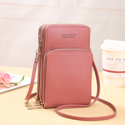 Leather Small Crossbody Bag Mini Messenger Shoulder Handbag