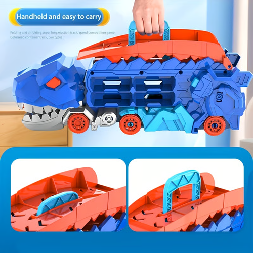 Foldable sliding transport dinosaur truck
