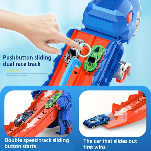 Foldable sliding transport dinosaur truck