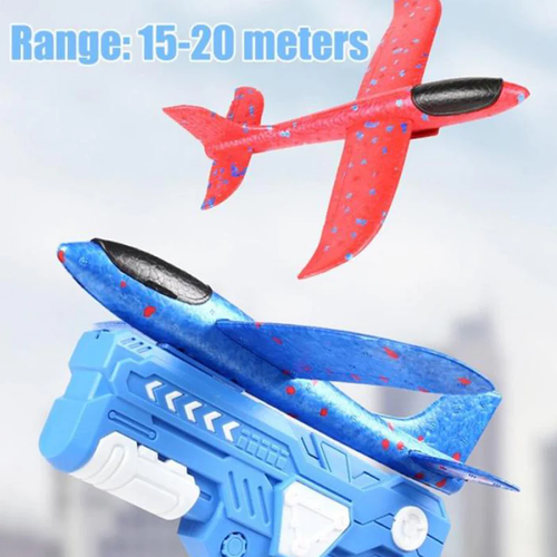 Catapult aircraft gun toy with light