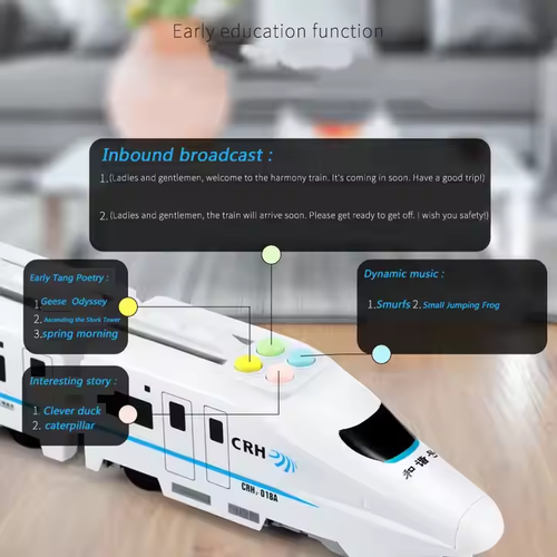 🔥Electric Universal Simulation High Speed Railway Harmony Train Toy