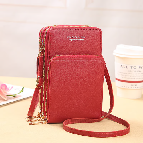 Leather Small Crossbody Bag Mini Messenger Shoulder Handbag