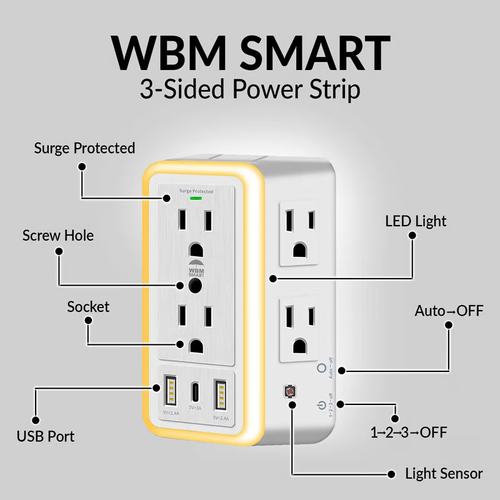 ✨🔥 Multi Plug Outlet Surge Protector