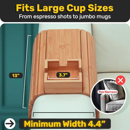 Bamboo Couch Cup Holder Your Sofas Best Friend