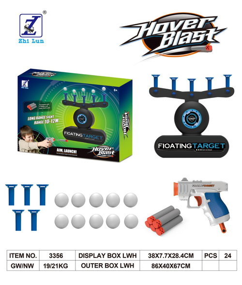 Glow-in-the-Dark Shooting Target Practice Kids Shooting Toy Gun Set