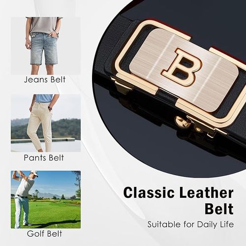 🎁Men's Crocodile-Patterned Automatic Buckle Belt🖤