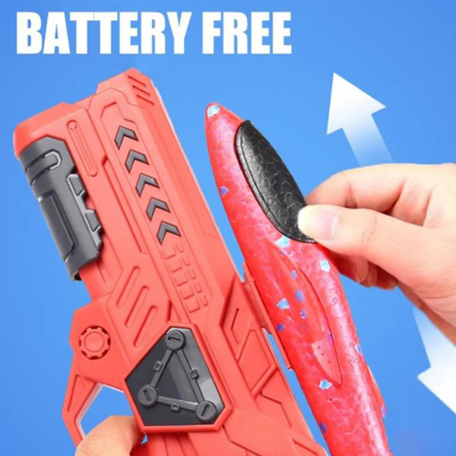 Catapult aircraft gun toy with light