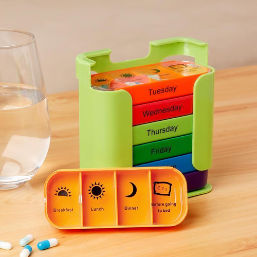 7 Days 28 Compartments Pill Organizer