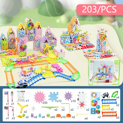 Children's Assembled Electric Gear Building Blocks