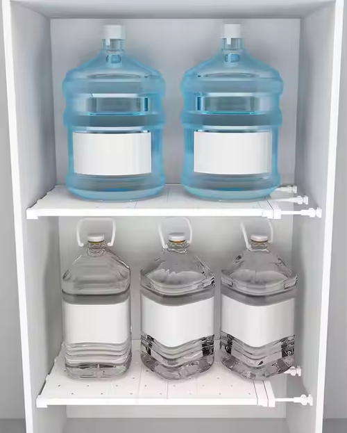 Expandable Closet Tension Shelf Storage Rack for Wardrobe, Kitchen, Bathroom