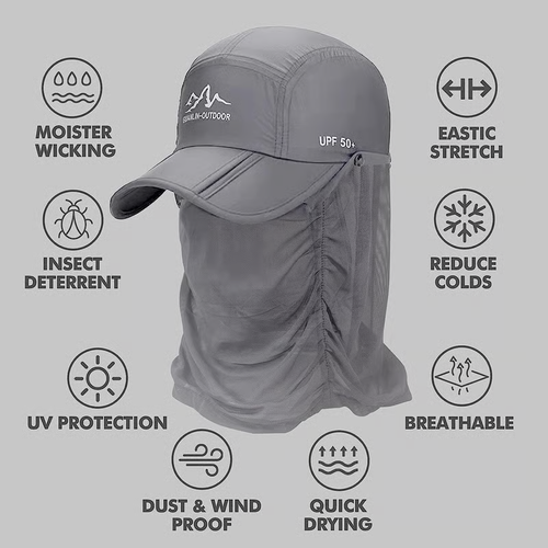🔥🔥Sun hat with retractable brim for outdoorfishingridingclimbing