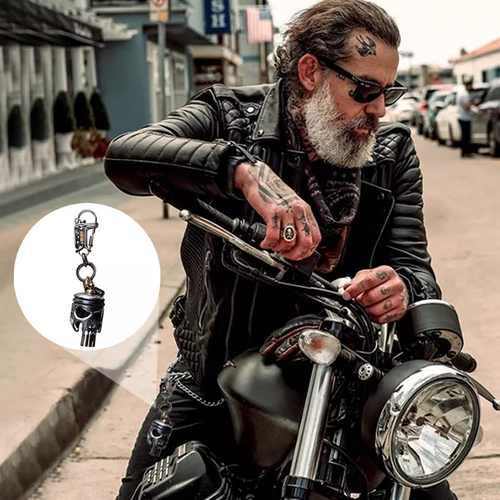 Piston art skull keychain （pendantflashlight）