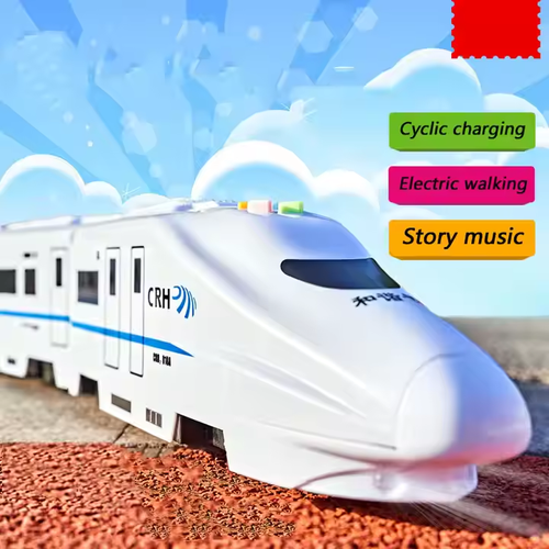 🔥Electric Universal Simulation High Speed Railway Harmony Train Toy