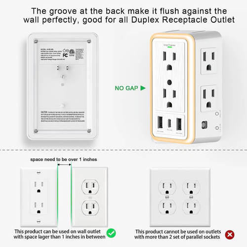 ✨🔥 Multi Plug Outlet Surge Protector