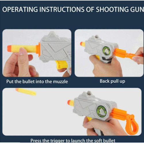 Glow-in-the-Dark Shooting Target Practice Kids Shooting Toy Gun Set