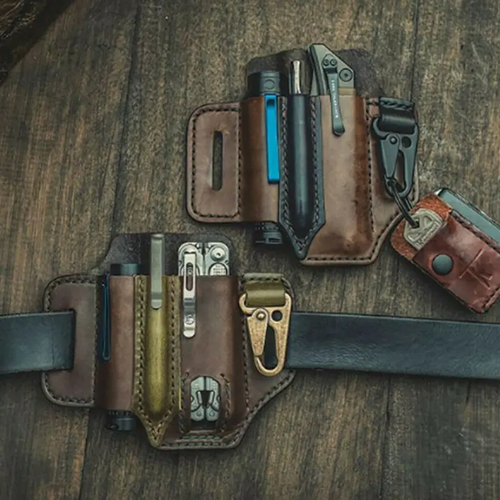 🎁Cowhide Leather Owl Buckle Tacticalr Multifunctional Belt Cove