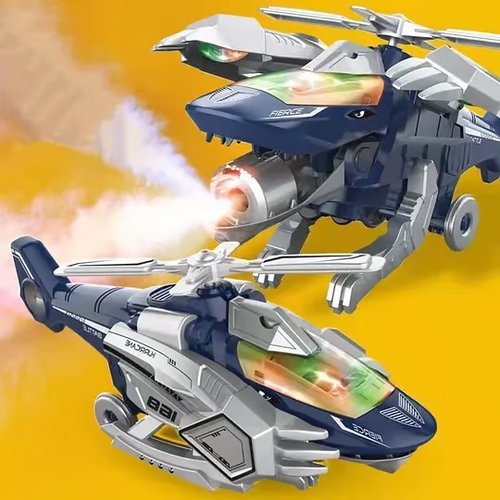 LED Transforming Dinosaur Helicopter Toy