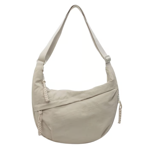 Women's Fashion Plain Color Nylon Crossbody Bag