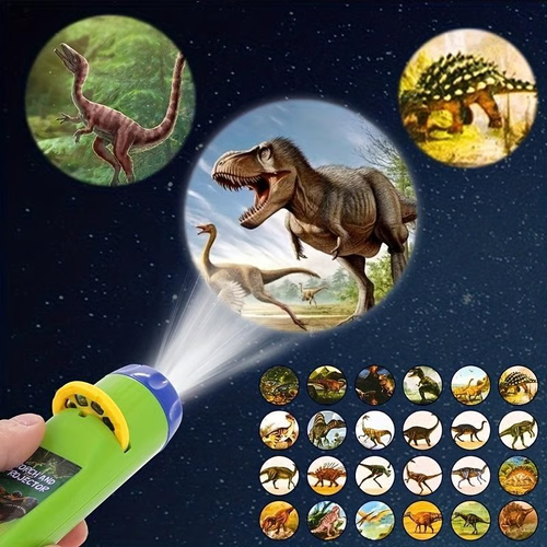 Dinosaur projection flashlight, night light science toy, Christmas gift