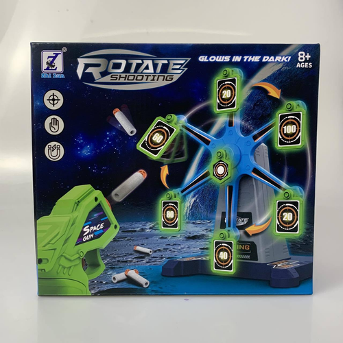 Glow-in-the-Dark Shooting Target Practice Kids Shooting Toy Gun Set