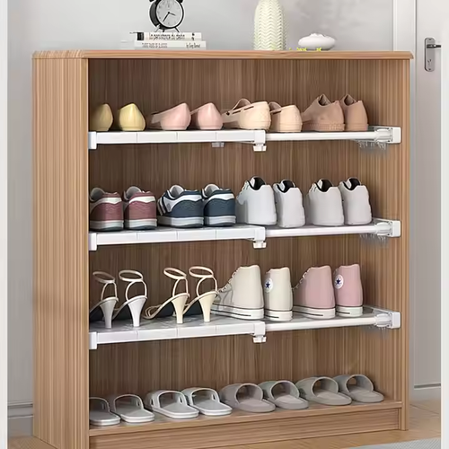Expandable Closet Tension Shelf Storage Rack for Wardrobe, Kitchen, Bathroom