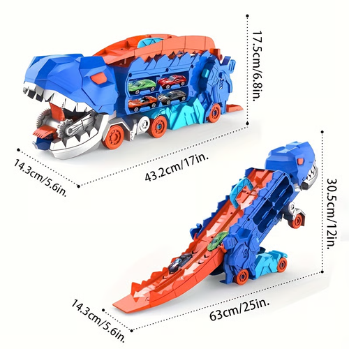 Foldable sliding transport dinosaur truck