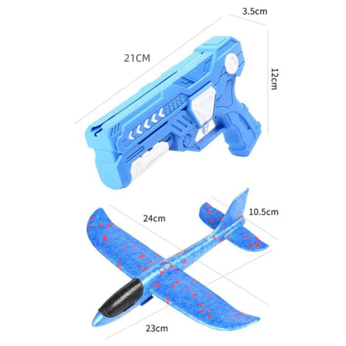 Catapult aircraft gun toy with light