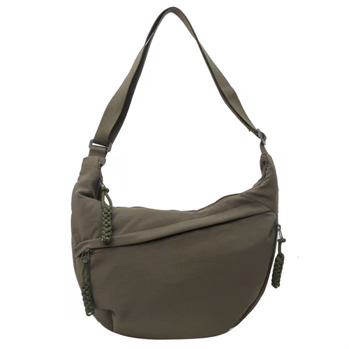 Women's Fashion Plain Color Nylon Crossbody Bag