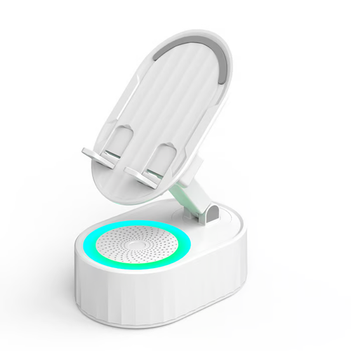 Cell Phone Stand with Induction SpeakerPower BankAtmosphere Light