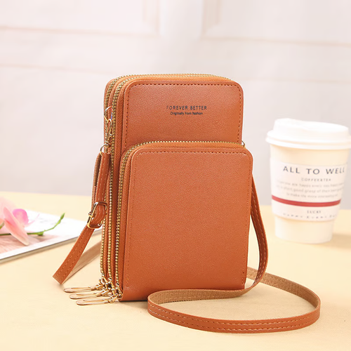 Leather Small Crossbody Bag Mini Messenger Shoulder Handbag